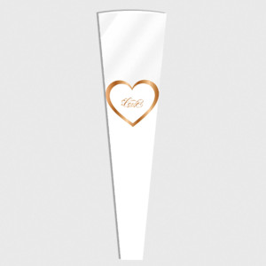 Цветочный Конус "Golden Heart" (30 шт.) - #111 Белый